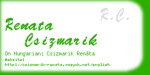 renata csizmarik business card
