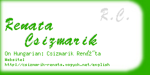 renata csizmarik business card
